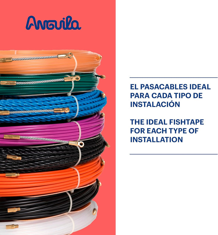 Anguila | Kabelführung | Auswechselbare Klemmen | Monofilament | Nylon | Schwarze Farbe | Durchmesse