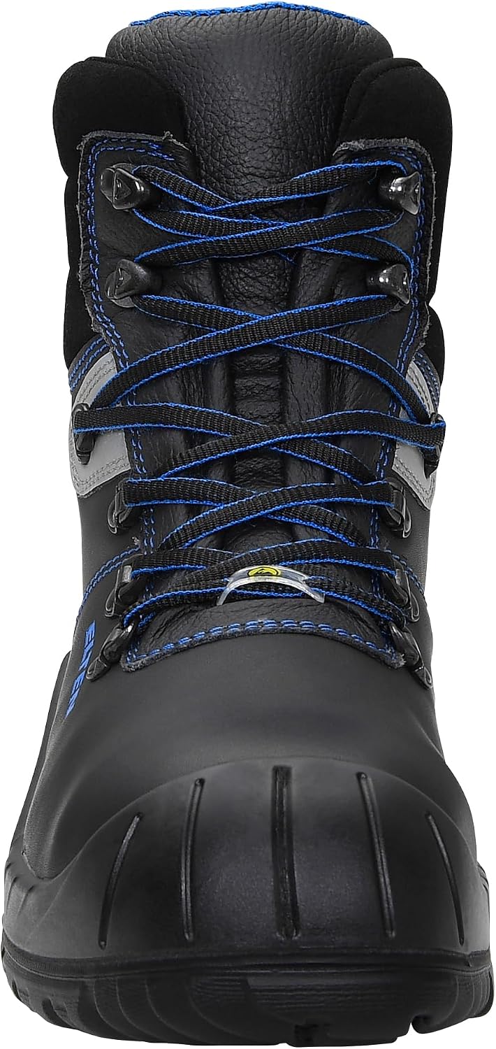 ELTEN Sicherheitsschuhe ALESSIO Steel Rubber XXW Mid ESD S3, Damen und Herren, Leder, Stahlkappe, le
