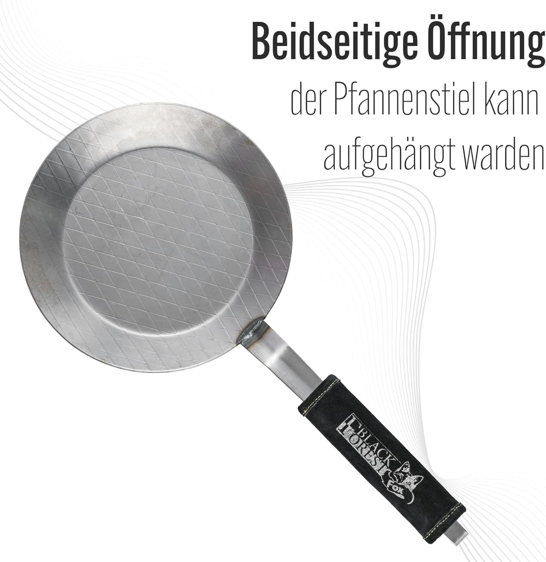 Black Forest Fox Snout Aramid Kevlar | Griffhülle | Feuerpfanne | Gusseisen-Griffabdeckungen | Leder