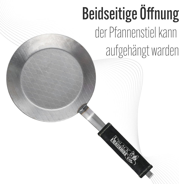 Black Forest Fox Snout Aramid Kevlar | Griffhülle | Feuerpfanne | Gusseisen-Griffabdeckungen | Leder