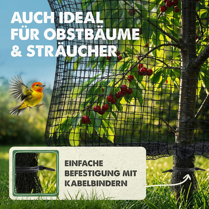 Teichnetz feinmaschig, 5 x 5 Meter, Witterungs- &amp; UV-beständig, Vogelnetz, Hühnernetz, Balkonnetz, N