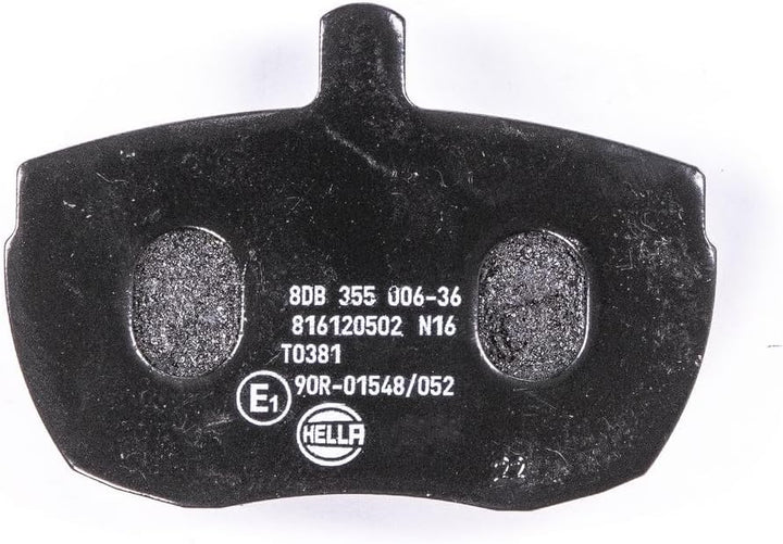 HELLA PAGID 8DB 355 006-361 Bremsbelagsatz - T0381 - Dicke/Stärke: 18mm - Bremssystem: Lockheed - ni