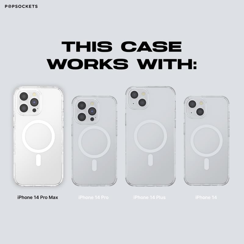 PopSockets: PopCase PlantCore für MagSafe - Hülle für iPhone 14 Pro Max mit Abnehmbarem PopGrip Slid