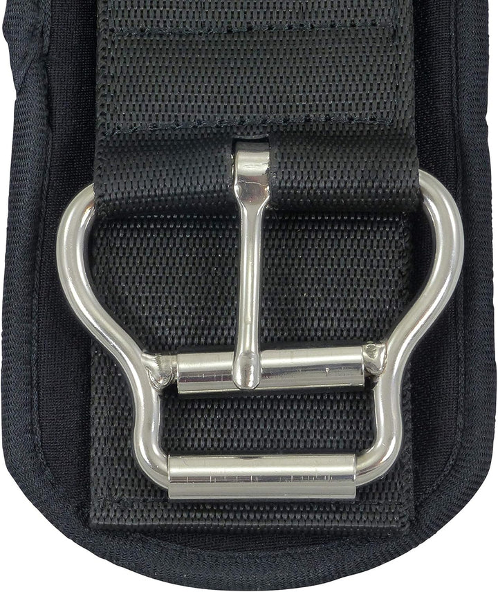 Thor Equine Western Sattelgurt atmungsaktiv aus Soft Neopren mit Edelstahl Schnallen Schwarz Schwarz