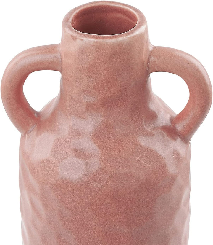 Dekorative Blumenvase Keramik Wohnzubehör 24 cm Rosa Drama