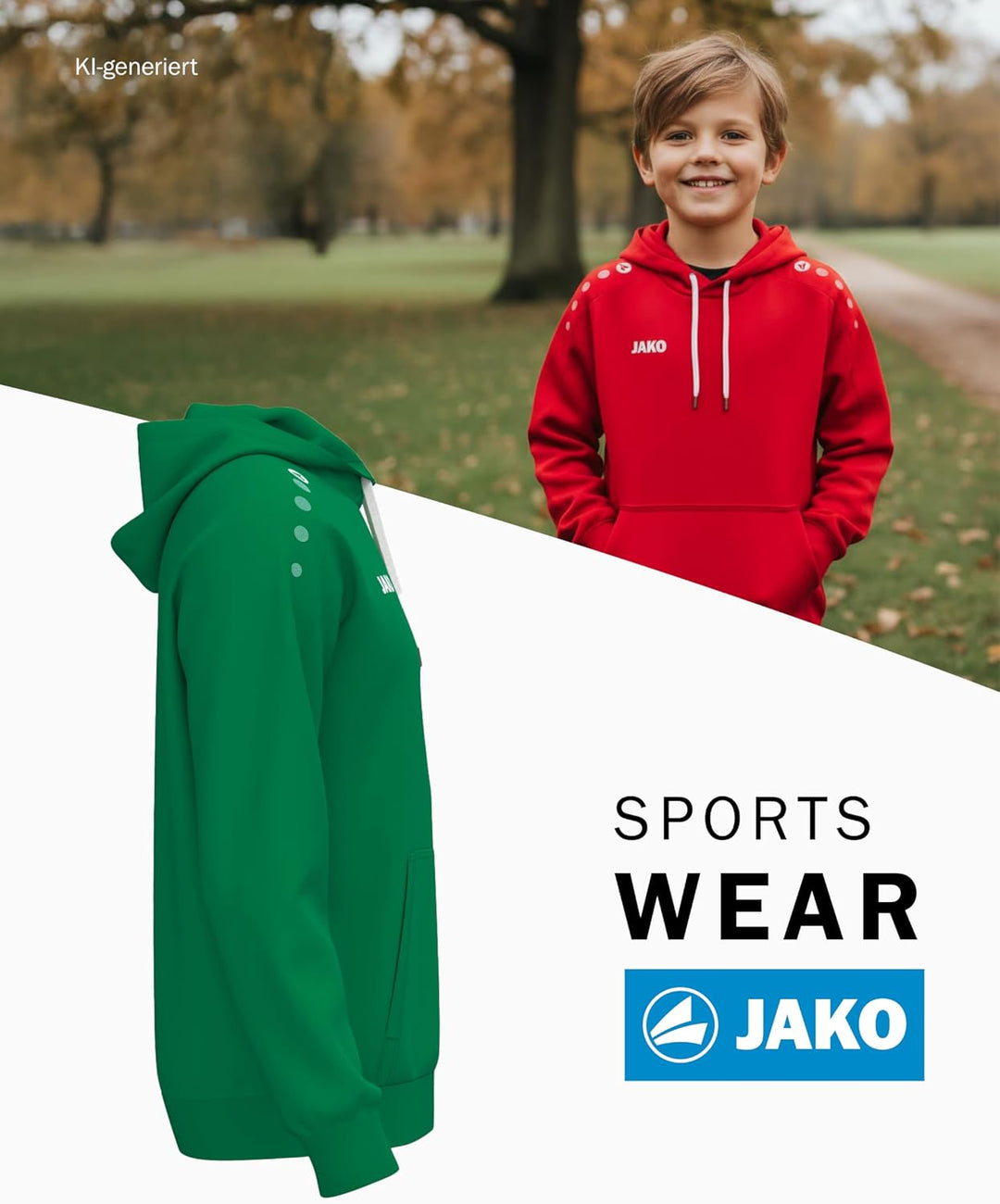 JAKO One Hoody Kids Kinder 152 Sportgrün, 152 Sportgrün