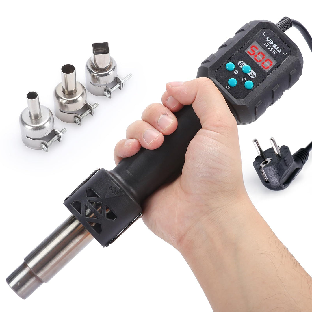YIHUA 8858-IV Mehrzweck-Heissluftfön für Basteln Elektroniklöten DIY Schrumpfschlauch und -folie Löt
