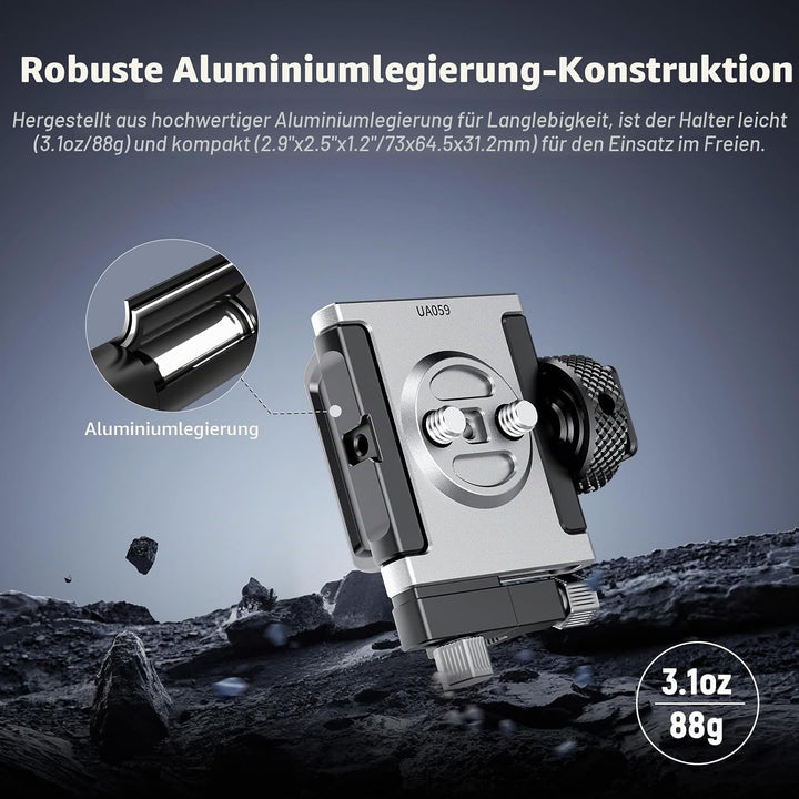Neewer Universelle SSD-Halterung mit Kaltschuh/Kabelklemme, 4,1 cm - 6,6 cm für T5 T7 T9 SSD, kompat