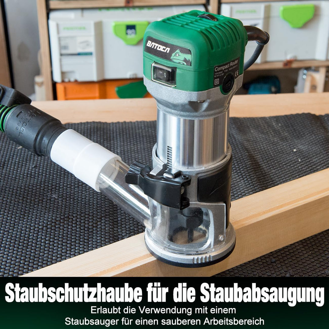 BATOCA Oberfräse Professional Kantenfräse für die Holzbearbeitung, 6 Variable Drehzahl, Elektrischer
