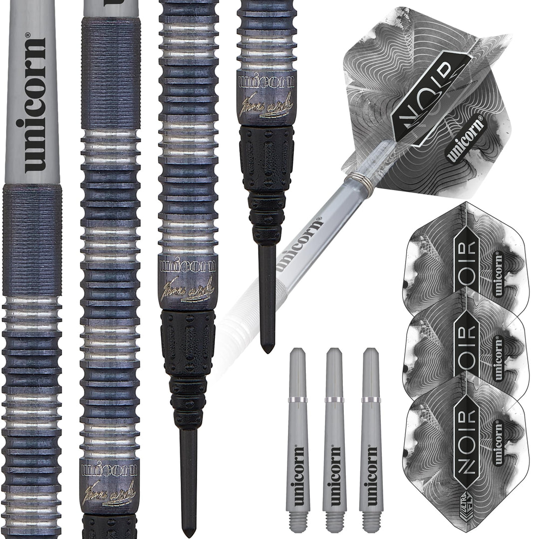 Unicorn Soft Darts Noir James Wade 90% Tungsten Softtip Darts Softdart Hochwertiger Tungsten Dart Da