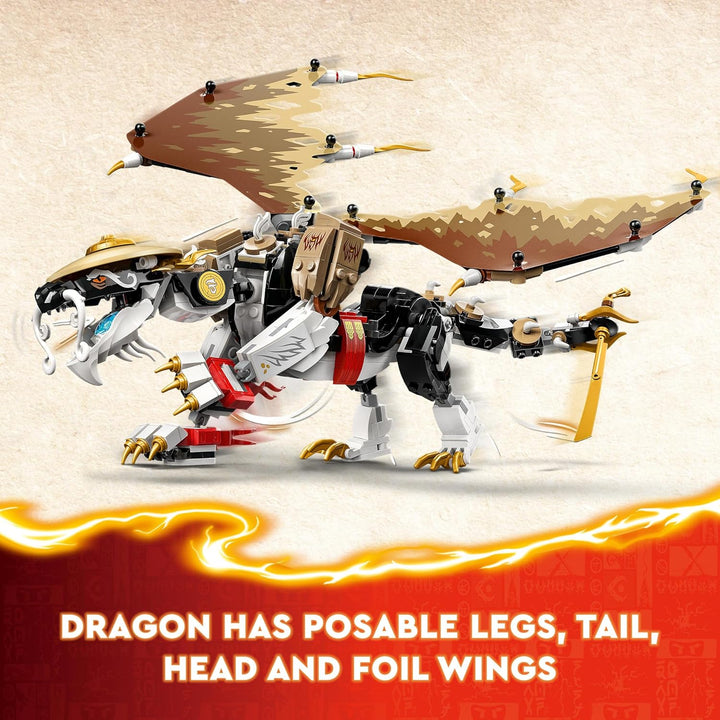 LEGO NINJAGO Egalt der Meisterdrache & NINJAGO Coles Erdmech, Actionfiguren-Spielzeug mit veränderba