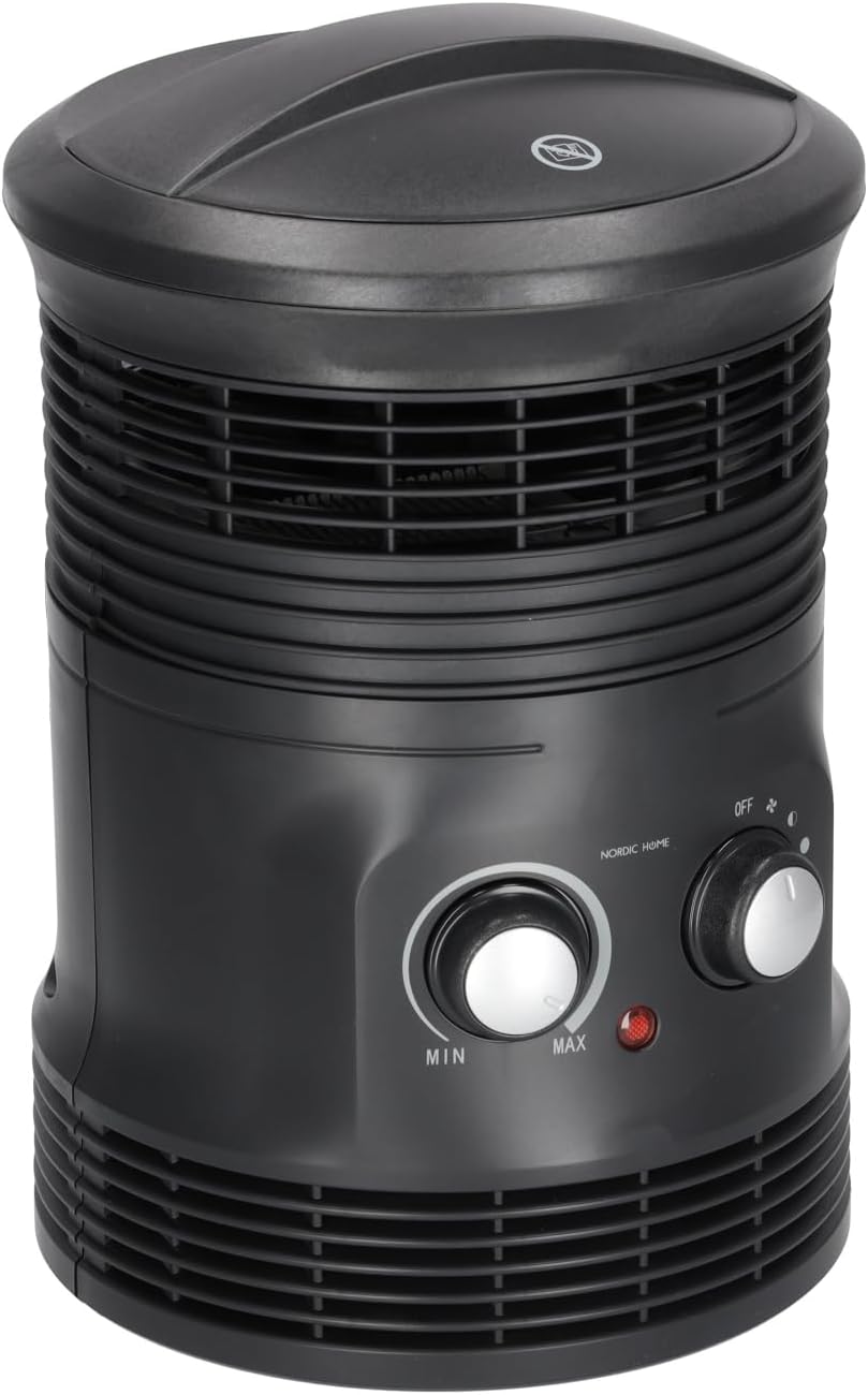 NORDIC HOME CULTURE 360° Heizlüfter 2000Watt, Temperaturbereich einstellbar, Heizgerät, Elektro-Heiz