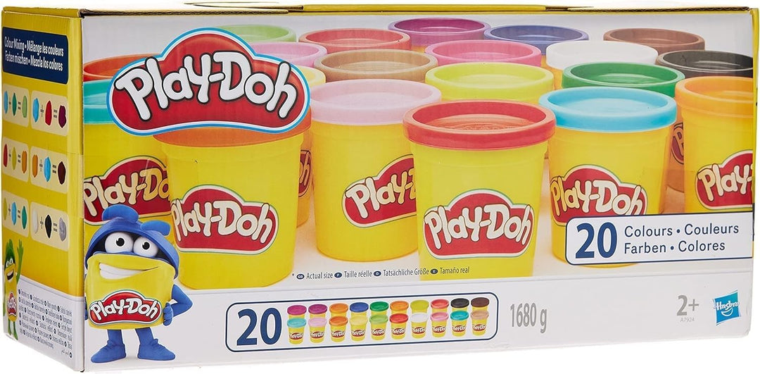 Play-Doh Super Farbenset (20er Pack), Knete für fantasievolles und kreatives Spielen Pack 20 Botes,