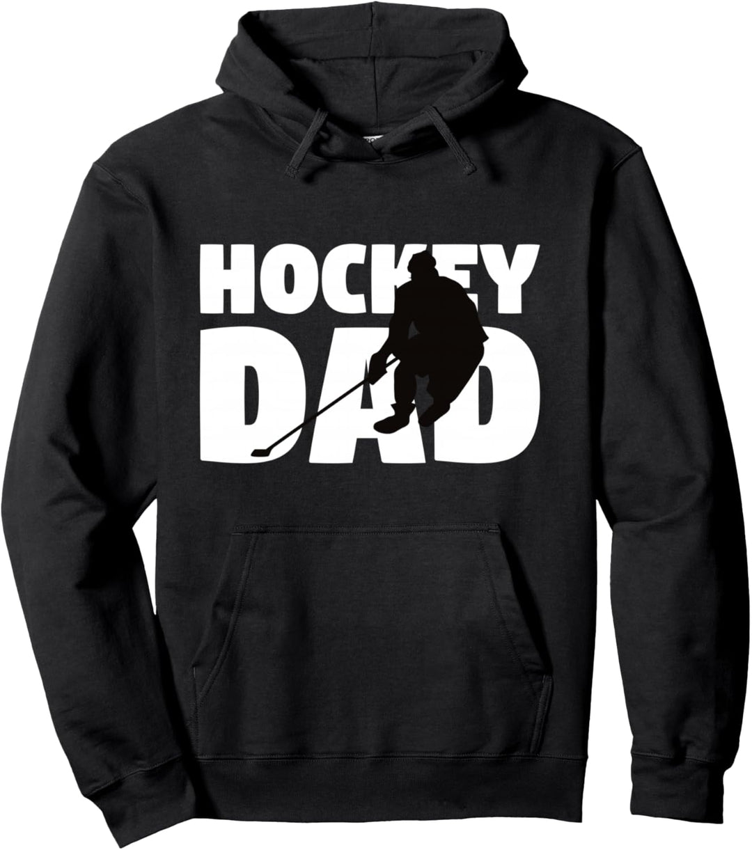 Hockey Dad Hoodie Hockey Silhouette Gift Father Pullover Hoodie