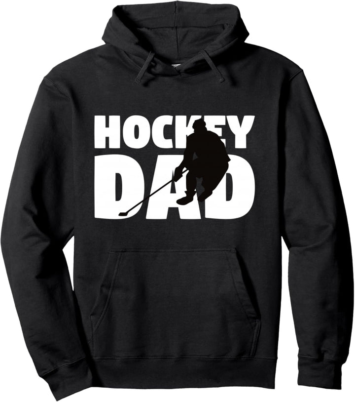 Hockey Dad Hoodie Hockey Silhouette Gift Father Pullover Hoodie
