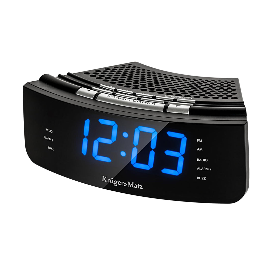 Krüger&Matz KM0813 Radiowecker Uhrenradio Wecker Uhr LED Display UKW FM AM Helligkeitsregler Snooze,