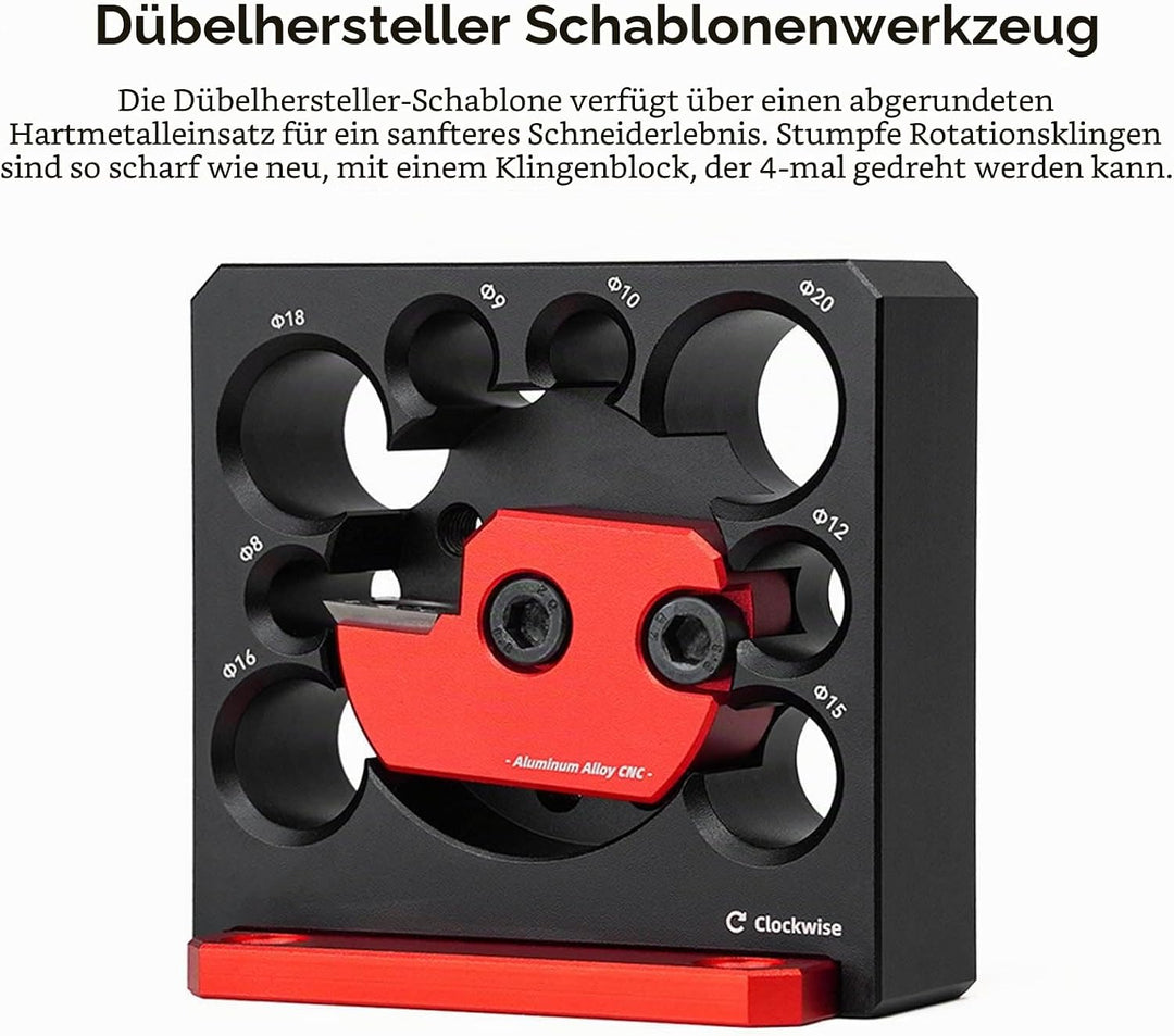 Dowel Maker Jig Dowe Dübelhersteller Jig Aluminiumlegierung 8 Loch Elektrische Bohrer Mahlen Holz Ru