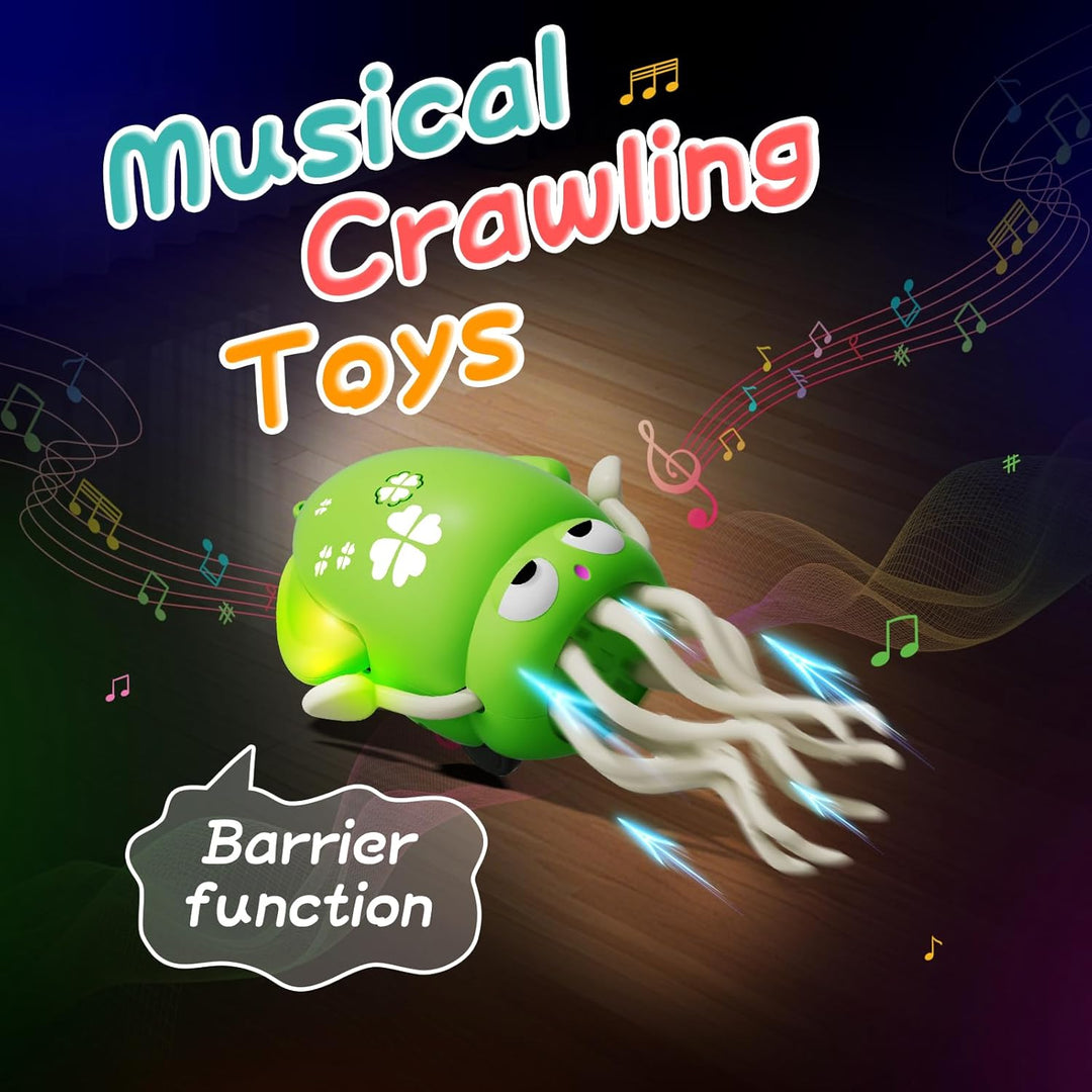 KJIXYUNG Tanzender & krabbelnder Oktopus mit LED Lichtern und Musik - Automatisch schwingendes musik
