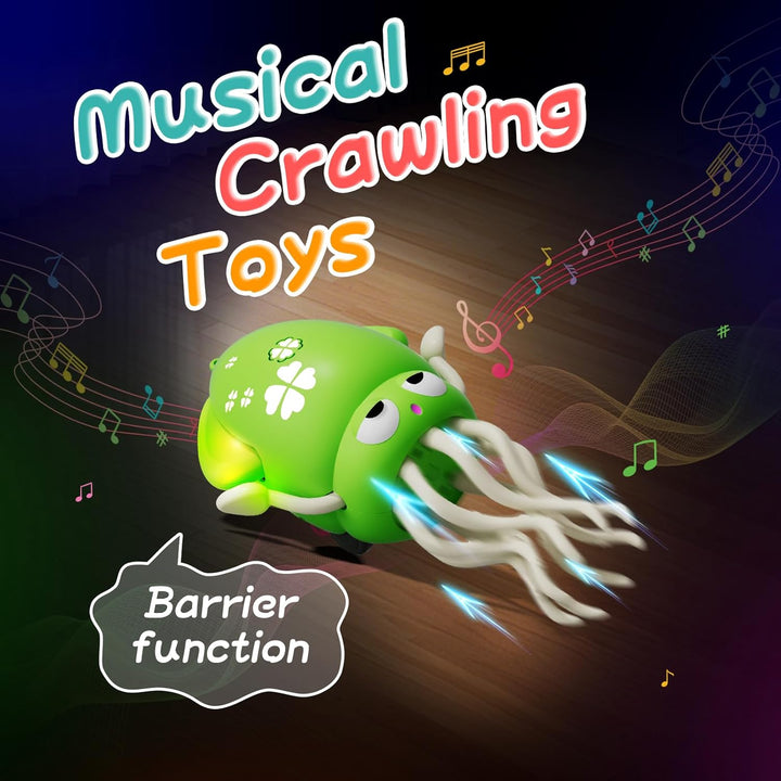 KJIXYUNG Tanzender & krabbelnder Oktopus mit LED Lichtern und Musik - Automatisch schwingendes musik