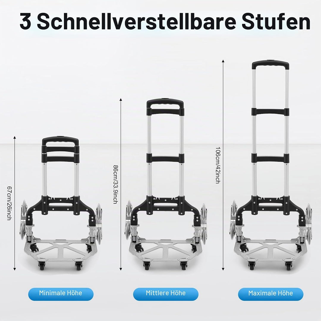 Einkaufswagen Klappbar Einkaufstrolley Sackkarre Klappbarer Treppensteige Dreirad- und Grössere wass