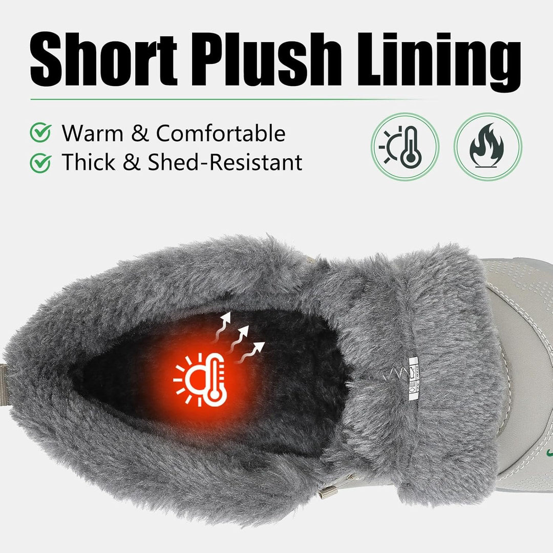 SAGUARO Winter Barfussschuhe Unisex - Warm Gefüttert, Breite Zehenbox, Zero-Drop-Sohle für Winterspa