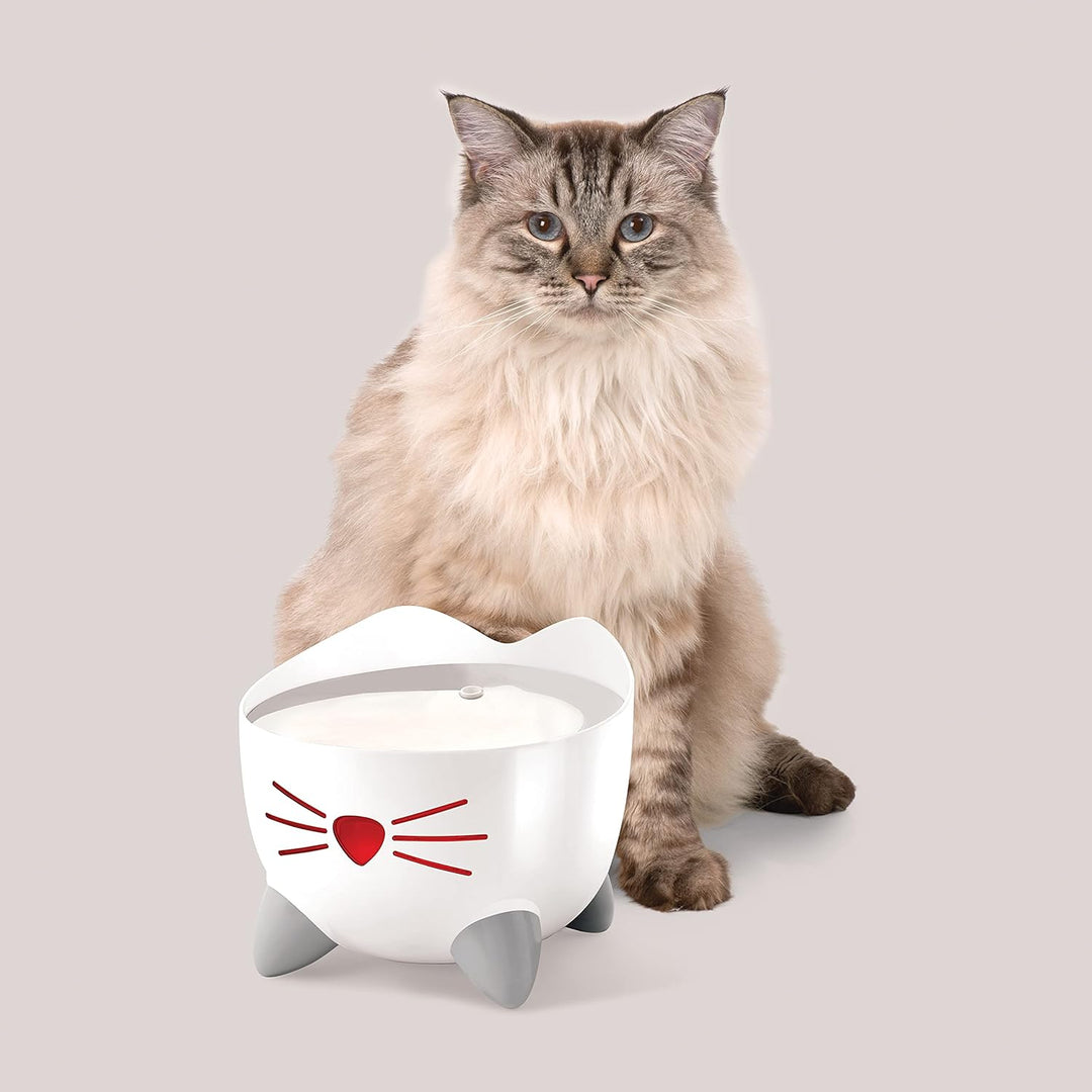 Catit PIXI Katzen-Trinkbrunnen, Fliesswasserbrunnen, Edelstahl Single, Single