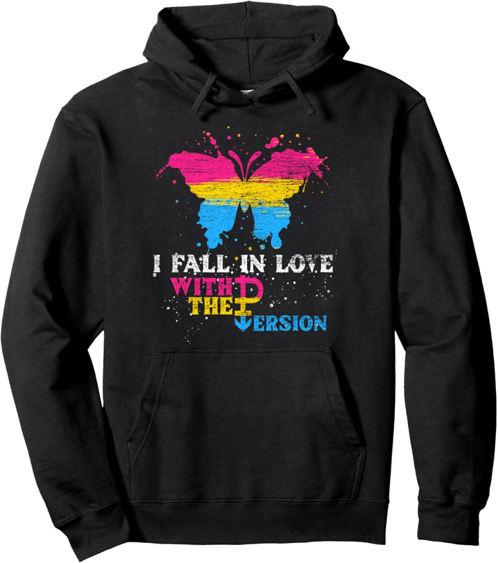 Schmetterling Pan Pride LGBTQ Queer Geschenk Pansexuell Pullover Hoodie