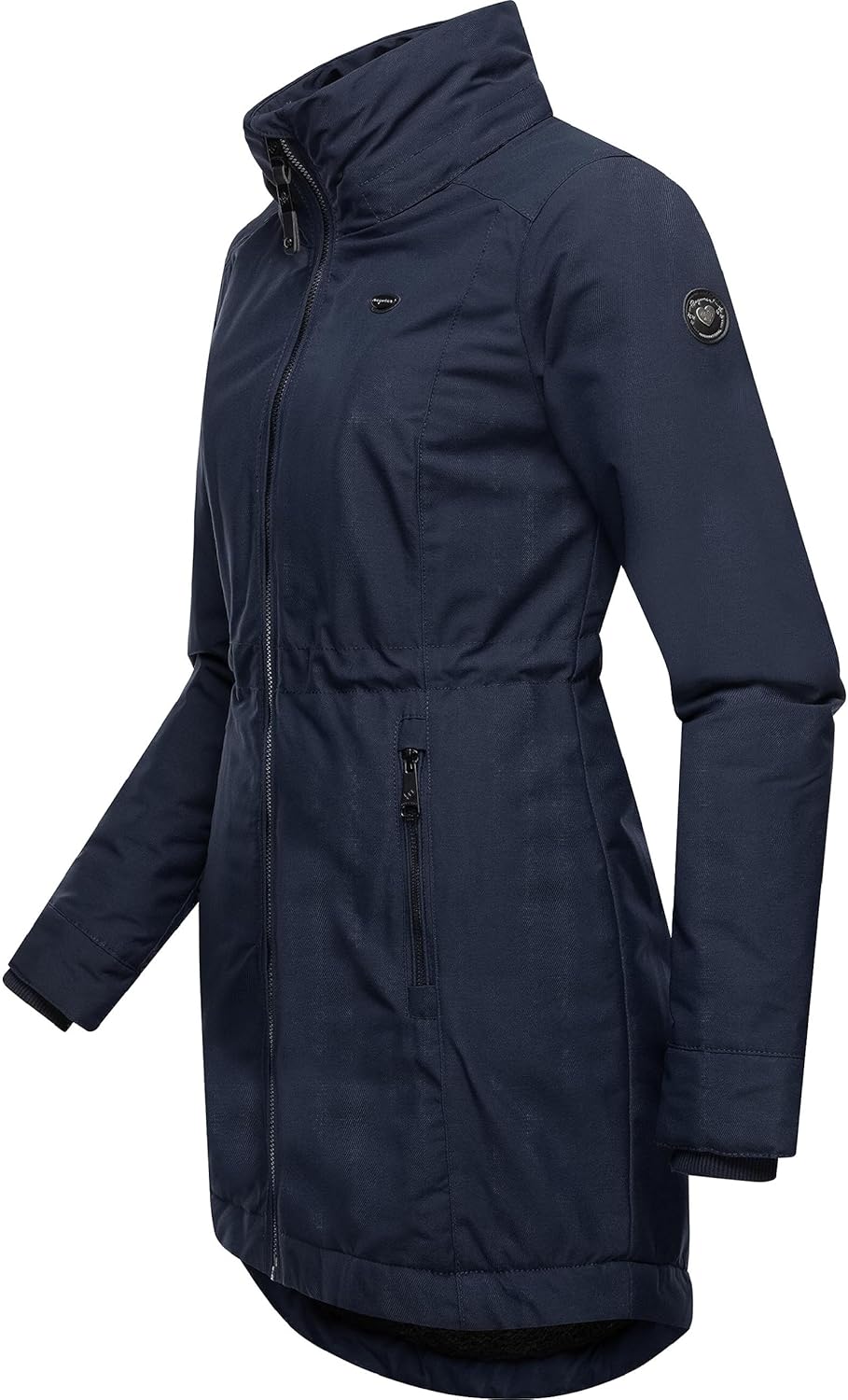 Ragwear Damen Wintermantel Warmer Parka lang wasserdicht mit Abnehmbarer Kapuze Dakkota XS-6XL S Nav