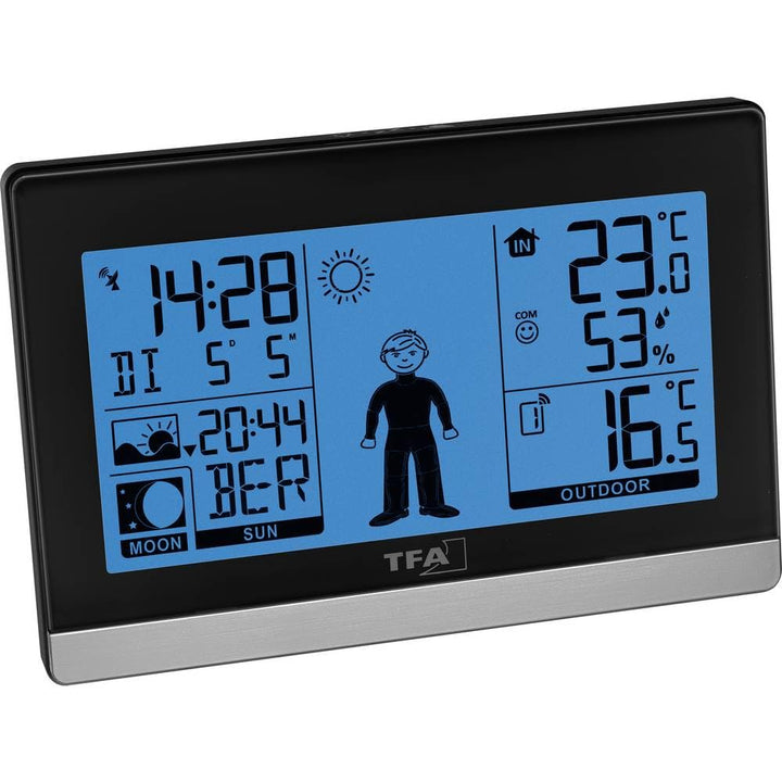 TFA Dostmann Funk-Wetterstation Weather Boy, 35.1159.01, Aussen-/Innentemperatur, Wettervorhersage,