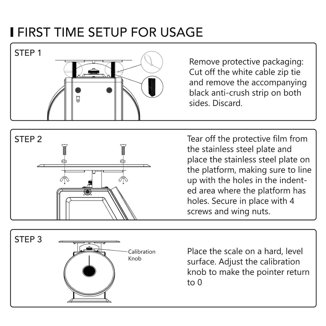 Tada Mechanische Küchen- und Lebensmittelwaage, robust, 20 kg, mit Edelstahl-Plattform