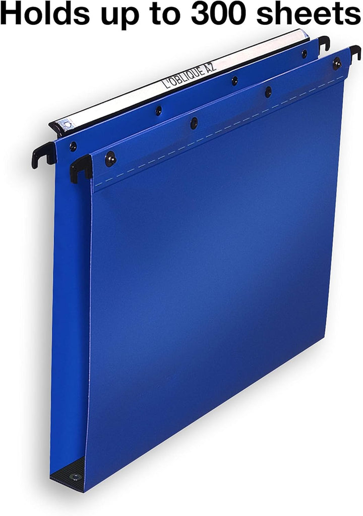 L Oblique Hängemappen im Folio-Format blau, blau