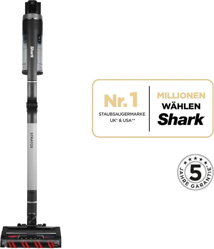 Shark Stratos kabelloser Akku-Staubsauger, PowerFins Plus, 120 Min Laufzeit, Anti-Hair-Wrap- & Clean