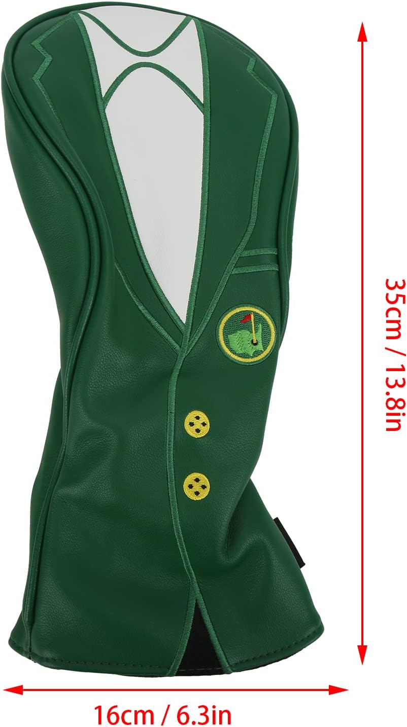 Golf Green Leather Driver/Fairway Wood/Hybrid Headcover #1#3#5#UT Golfschlägerhauben, 1#