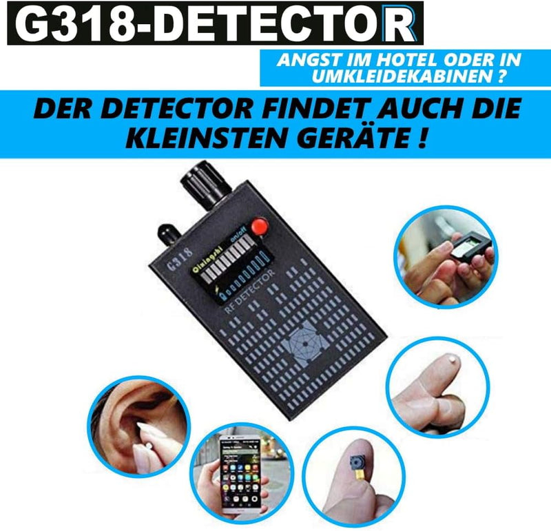 G318-DETECOR Super-Detektor G318 Tracker GPS Wanzen Detektor GPS-Tracker (Wanzenfinder Funk Handy Sm