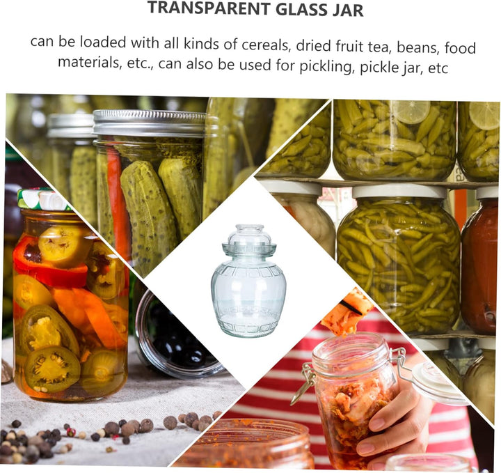 Cabilock Küchengerät Glas Vorratsdose Fermentierglas mit Deckel Luftdichte Glasbehälter Glasdose Vor
