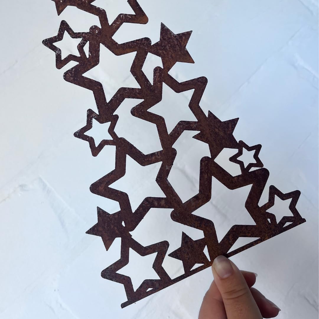 Terma Stahldesign Gartenstecker Rost 4er Set Sternenbaum mit Sterne Made in Germany Outdoor rost dek