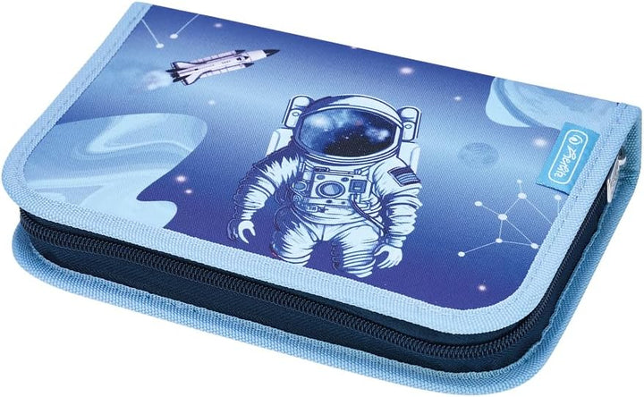 Herlitz Federmäppchen Klappbare Zwei Klappen mit Ausrüstung, Kinder Tasche für Schulutensilien, Funk