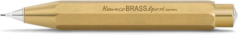 Kaweco 10000923 Brass Sport Druckbleistift 0.7mm HB I Minenbleistift aus hochwertigem Messing I Edle