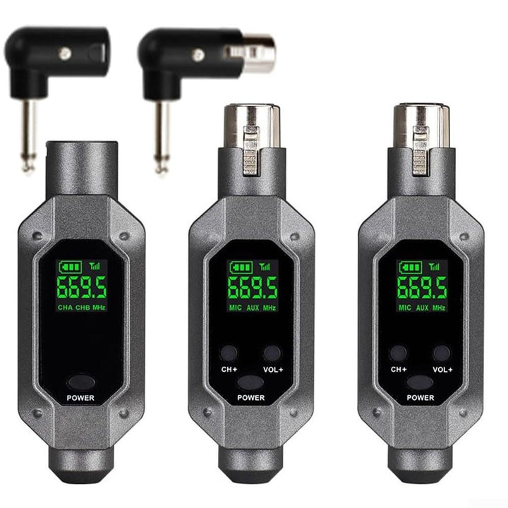 Kabelloses Mikrofon-Audio-Sender und Empfänger-System, Plug-on-XLR-Mikrofonadapter für dynamisches M