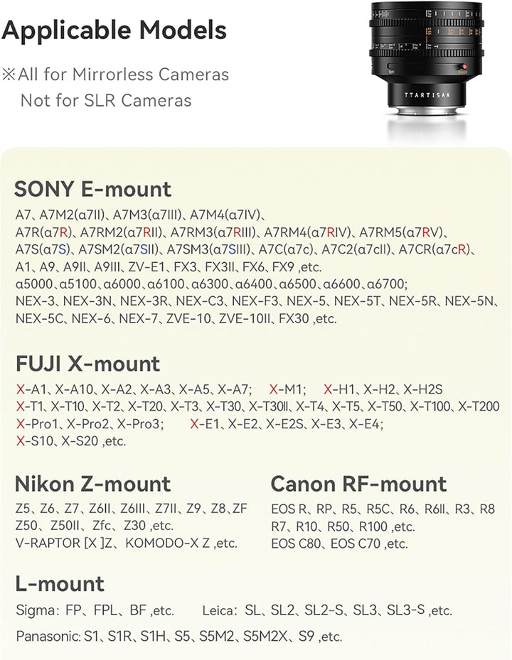 TTARTISAN 35mm T2.1 Kino Objektiv Vollformat Manueller Fokus Soft Bokeh und Bubble Bokeh Umschalten