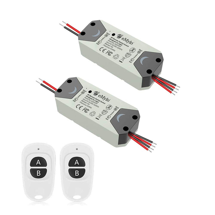 eMylo Smart Relaisschalter Wireless RF DC 12V Zwei 2-Kanal-Fernsteuerungsschalter 5V-24V HF-Relaissc