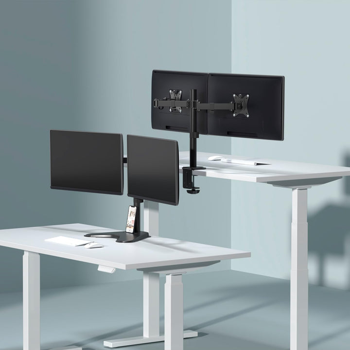 AISENS Eco-Tischhalterung, drehbar und neigbar, für Monitor/TV, 9 kg (3 Schwenken, 2 Arme), 17-32 cm