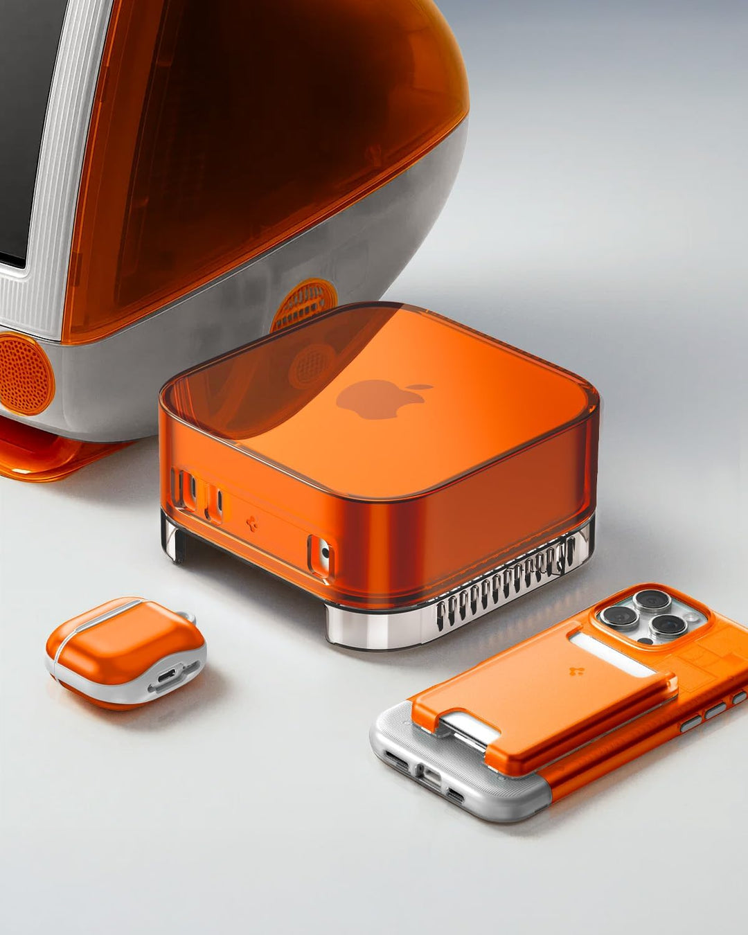 Spigen Classic C1 Hülle mit eingebautem Luftfilter Ständer Entwickelt für Mac mini M4 / M4 Pro Chip