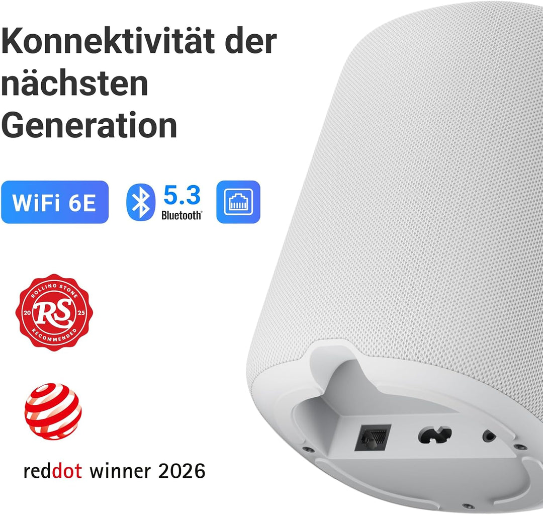 WiiM Sound Smart Speaker mit 1,8″ Touch-Display, Hi-Res 24 Bit/192 kHz, AI RoomFit™ Raumkorrektur, 1