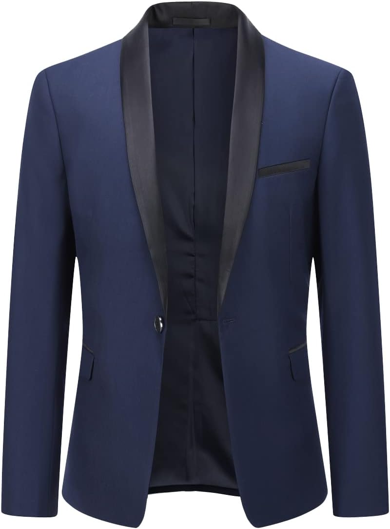 YOUTHUP Anzug Herren Anzug Slim Fit 2 Teilig Anzüge Schalkragen Herrenanzug für Hochzeit Business XS