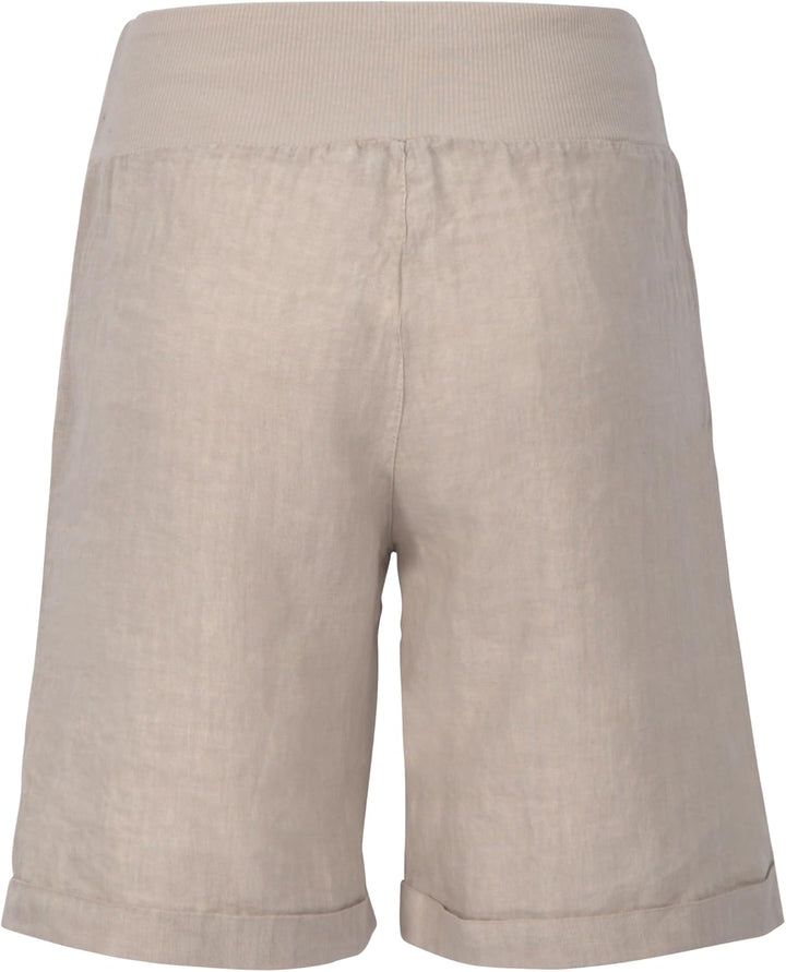Malito Damen Bermuda aus Leinen | Shorts für den Strand | lässige Kurze Hose | Pants - Hotpants 8024