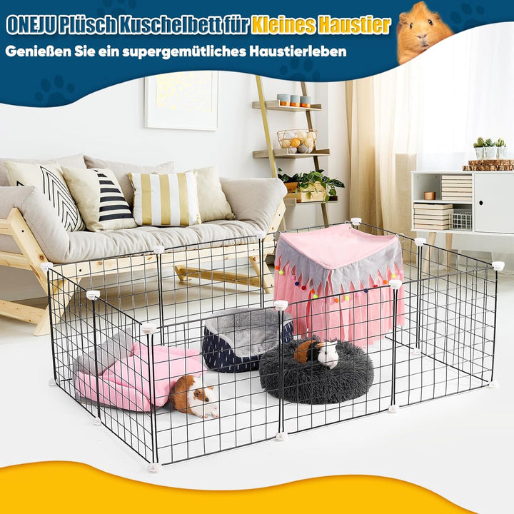 Plüsch Meerschweinchen Bett, Meerschweinchen Kuschelhöhle, herausnehmbares Kissen, super gemütlich,