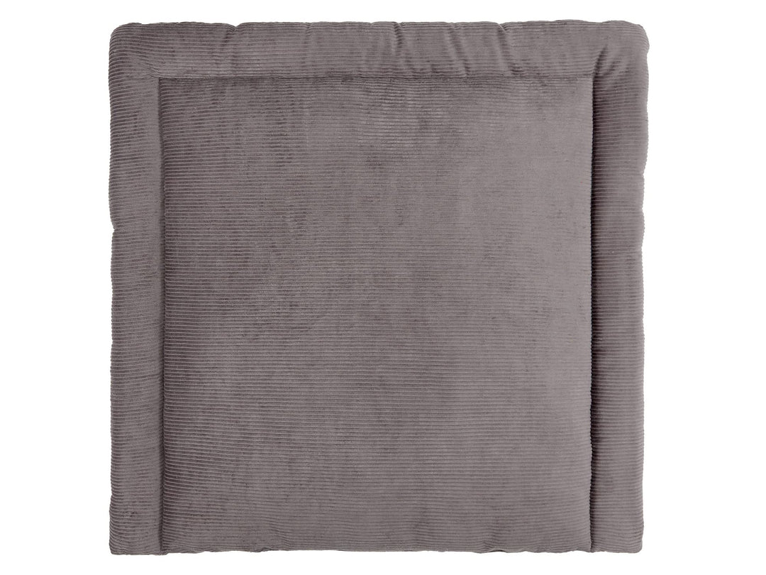 KraftKids Wickelauflage in Cord Breitcord Grau, Wickelunterlage 60x70 cm (BxT), Wickelkissen Wickela