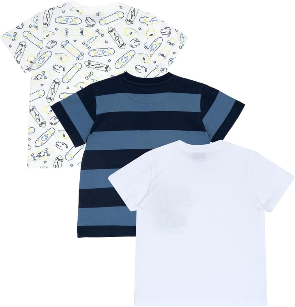 Chicco, Set Kurzarm T-Shirt aus Baumwolle, Jungen 12 Monate Weiss, 12 Monate Weiss