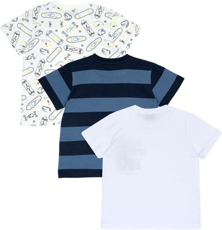 Chicco, Set Kurzarm T-Shirt aus Baumwolle, Jungen 12 Monate Weiss, 12 Monate Weiss